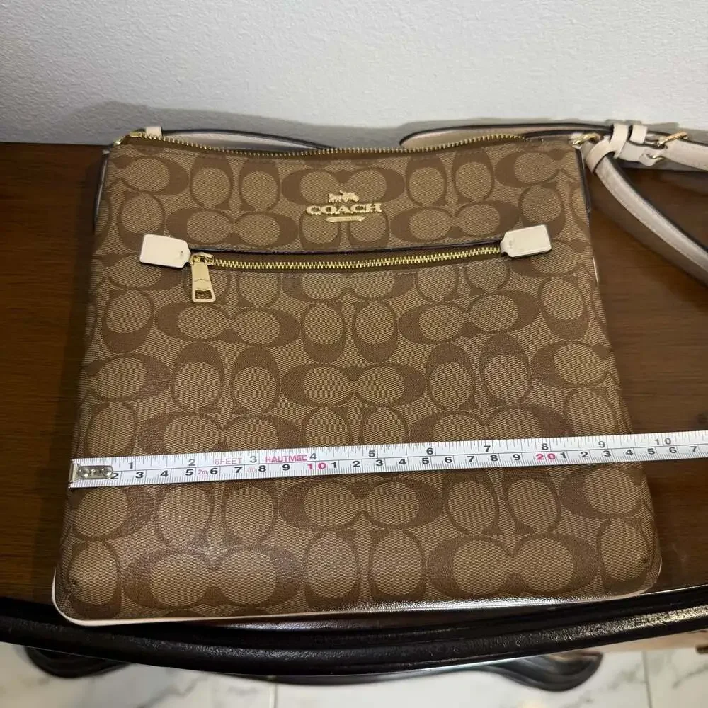 Coach Signature Coated Canvas Rowan File Bag Crossbody